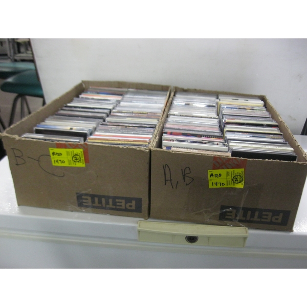 2 BOXES OF CDs