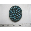 Image 1 : NAVAJO STERLING SILVER BELT BUCKLE W/TURQUOISE STONES, STAMPED STERLING