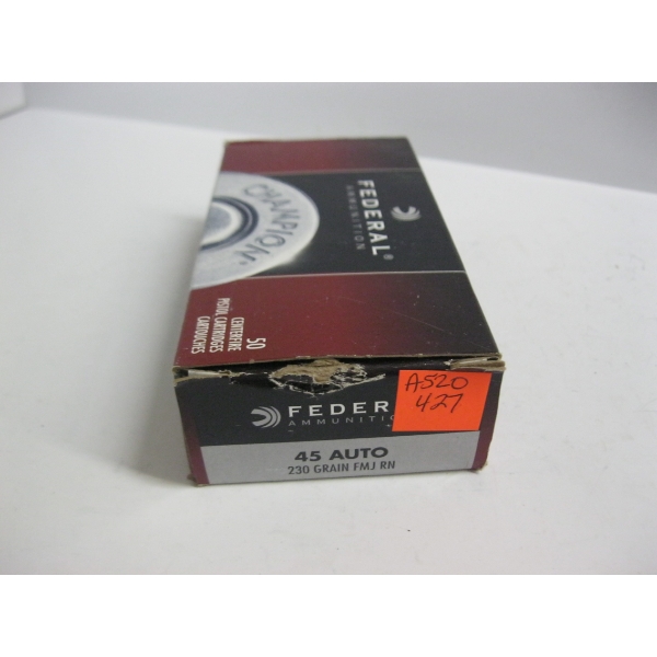 FEDERAL 45 AUTO 230GR FMJ RN|1X50 CENTERFIRE CARTRIDGES