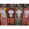 Image 4 : 3 OIL PUMPS W/TANKS & SIGNS ON CART