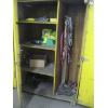 Image 2 : YELLOW 2 DOOR WOODEN STORAGE CABINET