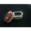 Image 2 : STAMPED .925 SILVER BOX W/AMBER STONE