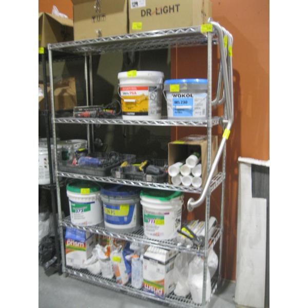 CHROME METAL SHELF UNIT W/5 SHELVES