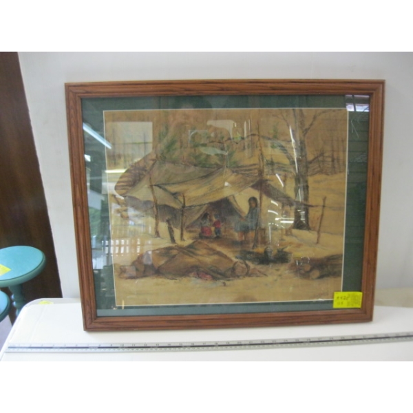 FRAMED PICTURE BY REBA LOUIS, OCT. 1946