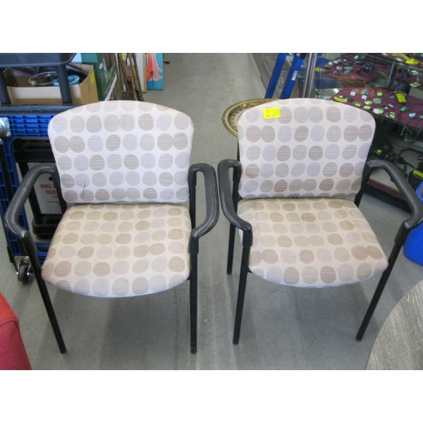2 UPHOLSTERED OFFICE CHAIRS