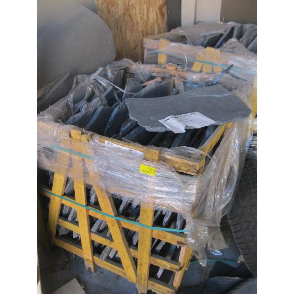 1 CRATE OF LG. LIME BLACK FLAGSTONE - TUMBLED FINISH