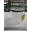 Image 1 : VINTAGE CRYSTAL ICE BUCKET W/STERLING RIM & HANDLE