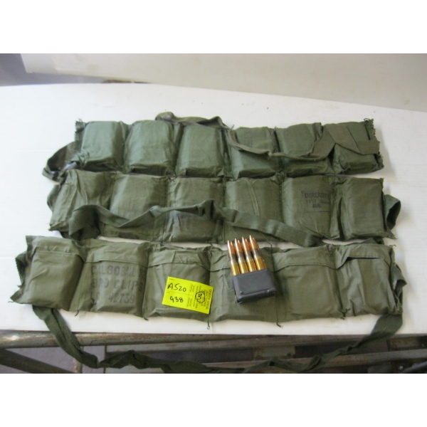 3 SHELL BELTS W/30-06 8 ROUND CLIPS 