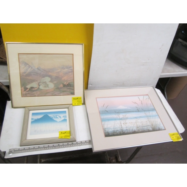 3 FRAMED PRINTS