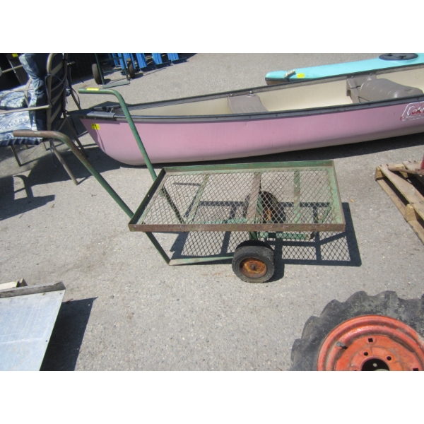 GREEN WHEELBARROW STYLE CART