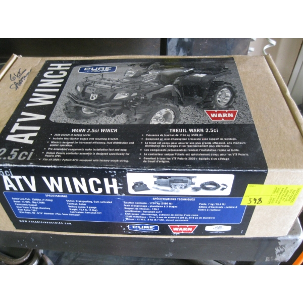 POLARIS WARN NEW ATV WINCH W/ACCESS.