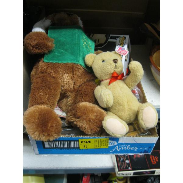MISC. STUFFED ANIMALS, POP FIGURINE, CHRISTMAS ORNAMENTS, ETC.