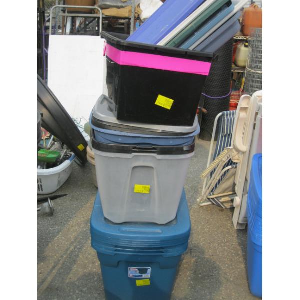 ASST. PLASTIC BINS & LIDS