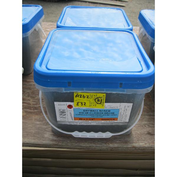2 PAILS OF #6X1 1/4" DRYWALL SCREWS