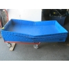 Image 1 : 4 LG. HANDLED ULINE BLUE TRAYS - 48X30X6"