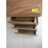 Image 3 : 3 DRAWER WOOD FINISH DESK UNIT W/PLEXIGLASS LEG