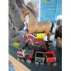 Image 1 : WOODEN TRAIN & HORSE FIGURINE, ETC.
