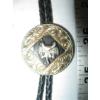 Image 1 : GOLD W/DRAGON W/SADDLE NAVAJO BOLO TIE