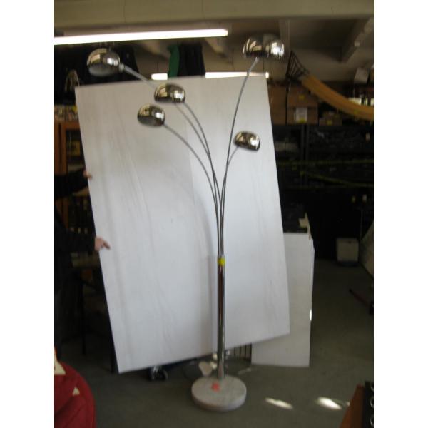CHROME 5 HEADED FLOOR LAMP