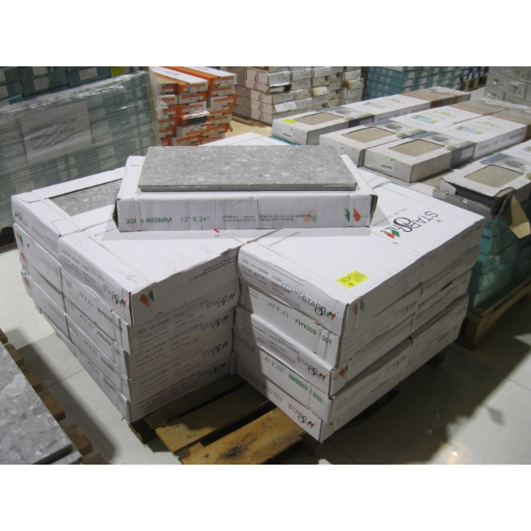 21+ BOXES OF GREY 12"X24" TILE