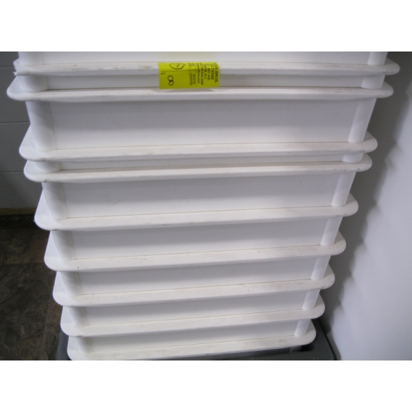 9 PLASTIC WHITE TUBS