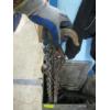 Image 3 : METAL ARMY BOX W/MISC. FUNNEL, ROPE, CHAIN, HOOK, CLEVICE, ETC.