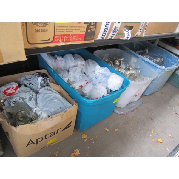 4 CONTAINERS OF ASST. CANNING JARS