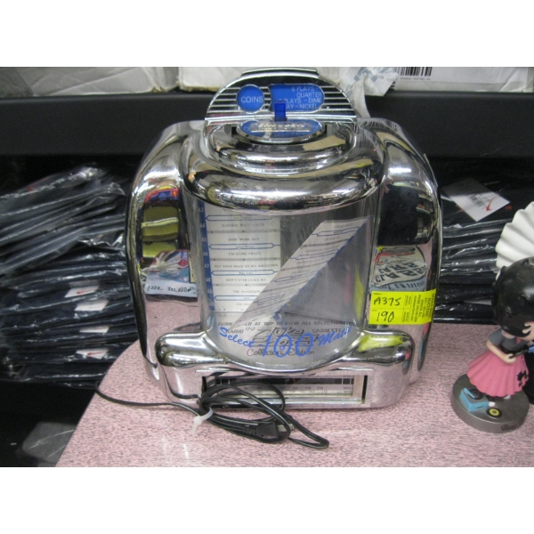 TABLE TOP JUKEBOX CASSETTE TAPE PLAYER & RADIO