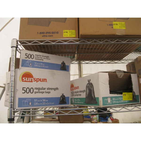 2 BOXES OF PLASTIC GARBAGE BAGS