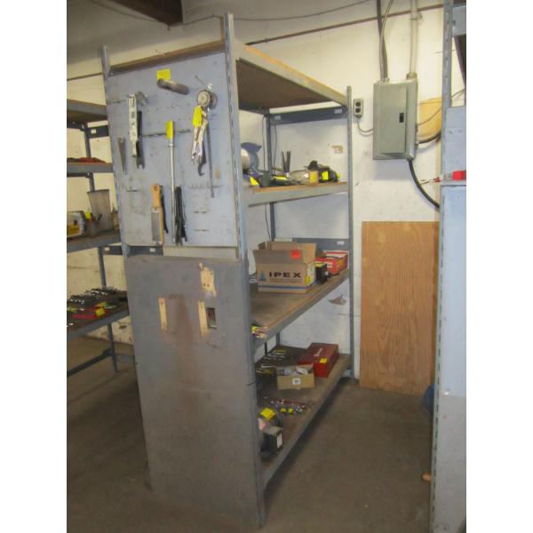 METAL & WOOD ADJUSTABLE SHELF UNIT