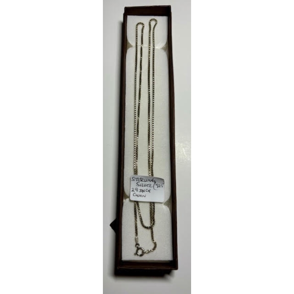 STERLING SILVER .925 NECKLACE, 29" CHAIN
