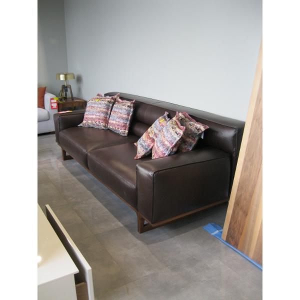 OMEGA DARK BROWN LEATHER SOFA