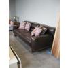 Image 1 : OMEGA DARK BROWN LEATHER SOFA