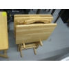 Image 3 : FOLDING 5 PIECE TV TABLE SET