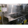 Image 3 : TRIPLE STAINLESS STEEL SINK W/STAINLESS STEEL BACKSPLASH, SPRAYER & 2 TAP SETS