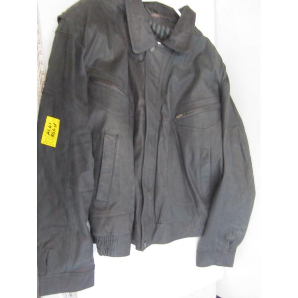 SPORT BLACK LEATHER JACKET, SZ?
