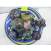 Image 2 : LG. ART GLASS BOWL W/ASST. GLASS FLOATS