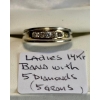 Image 1 : LADIES 14KT BAND W/5 DIAMONDS - 5G - SZ 7
