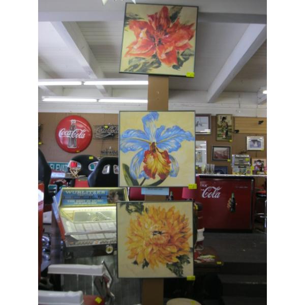 3 PIECE FLORAL PICTURE SET