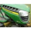 Image 4 : JOHN DEERE D100 RIDE ON MOWER W/BLADE & WINCH MOUNTED - 2 WEIGHTS ON BACK END