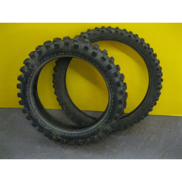 SET OF MOTORCYCLE TIRES - 80/90-21 FRONT & 560-18 BACK