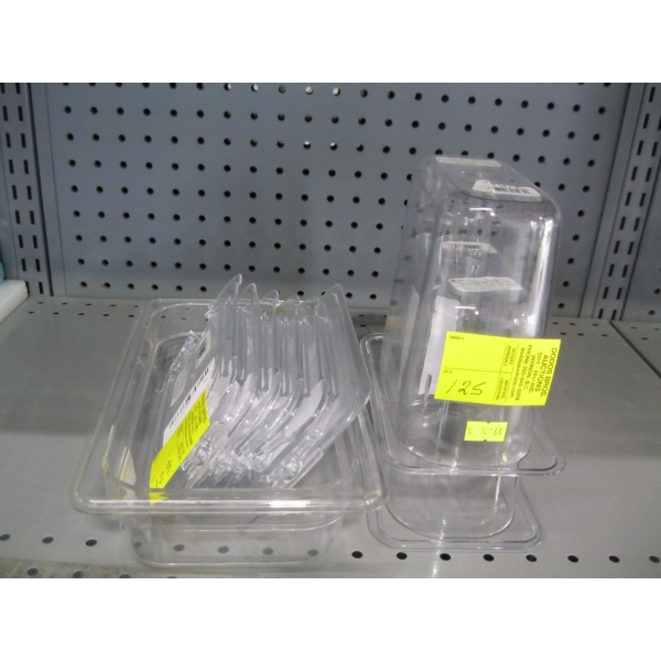3 PLASTIC CONTAINERS W/ASST. LIDS