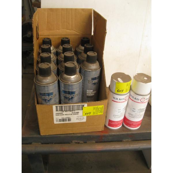 11 CLEAR INSULATED VARNISH SPRAY CANS & 2 LACQUER SPRAY CANS