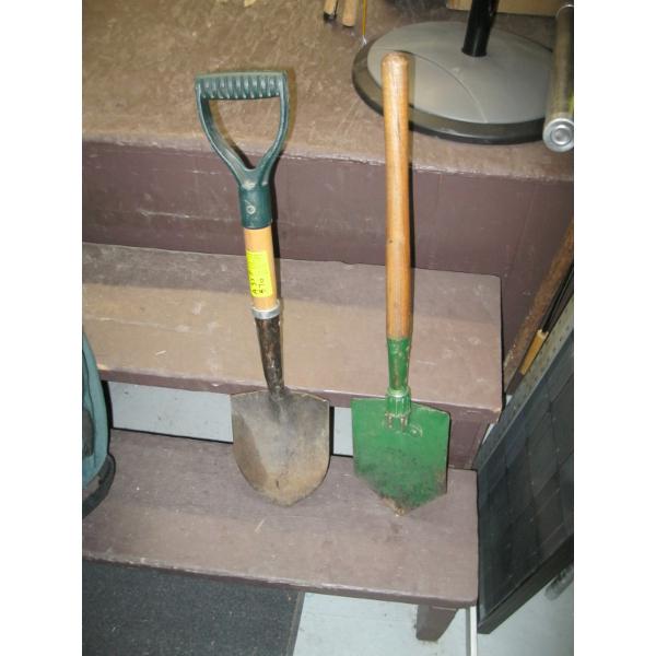 FOLDING SHOVEL & A SM. SHOVEL