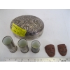 Image 1 : SILVER SHOT GLASSES, LIDDED CONTAINER, ETC.