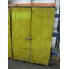 Image 1 : YELLOW 2 DOOR WOODEN STORAGE CABINET