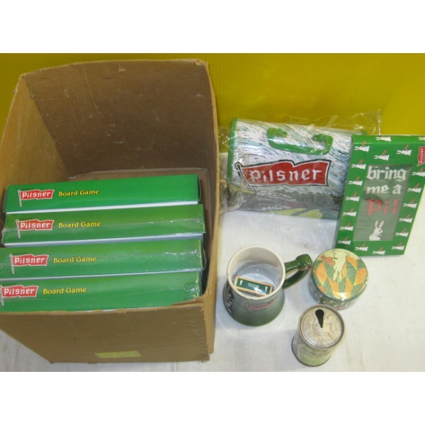 PILSNER BOARD GAMES, LUNCHBOX, ETC.