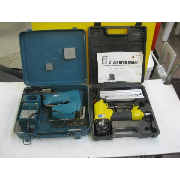 AIR BRAD NAILER & MAKITA CORDLESS 7.2V JIGSAW