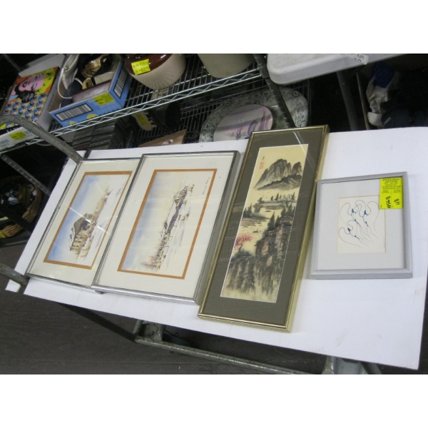 4 FRAMED PICTURES