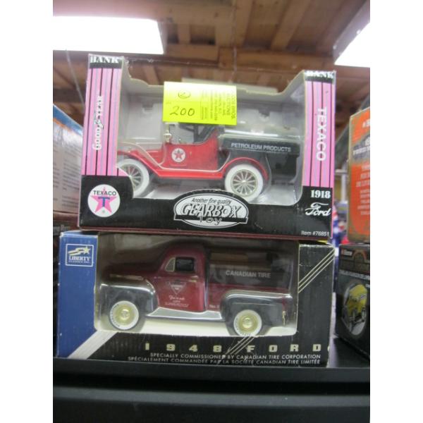 2 IN BOX DIECAST BANK TRUCKS
